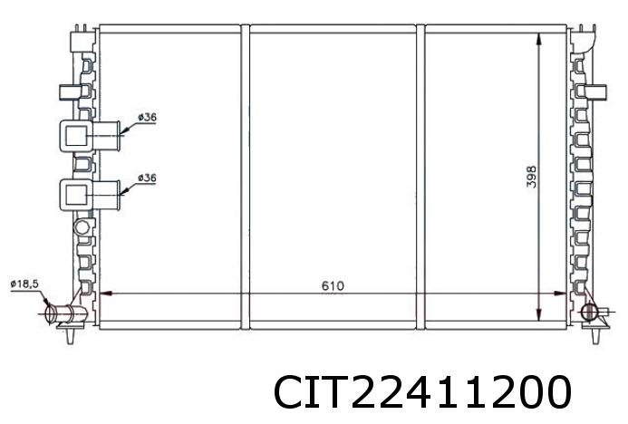 Kühler Xantia 3,0 V6 Aut.
