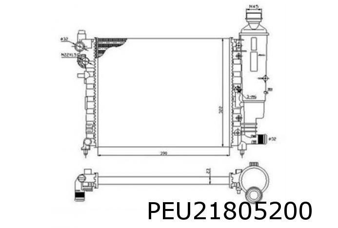 Radiator, engine cooling