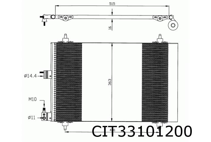 Condenseur climat. Xsara/Xsara Picasso