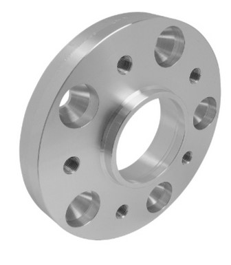 Distanzscheibe 25mm 5x112 57.1 aus Alu mit System 4 - Festverschraubtes System mit 2-facher Zentrierung und Schraubgewinden