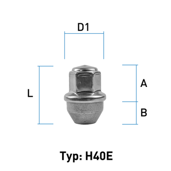Écrou de roue M14x1.5 Cône 60° SW-21 L-33 argent