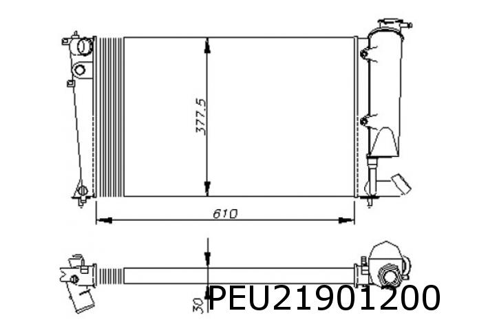 Radiator, engine cooling
