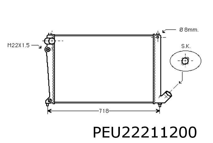Radiateur 406 1,6/1,8/2,0 aut.