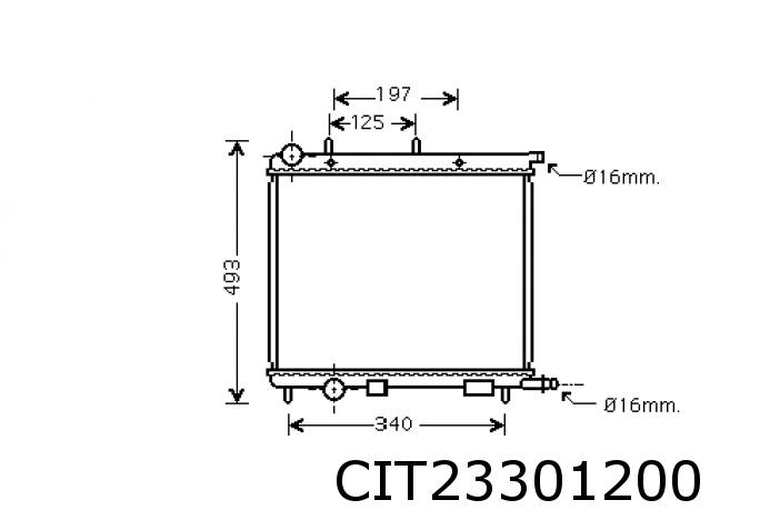 Radiatore C3 / C2 (1.1i/1.4i/1.6i) (+/-AC) / 1007 / 207 (1.4i/1.6i)