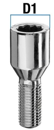 Bullone della ruota M14x1.5 Cono 60° SW-Stella L-28 zincato