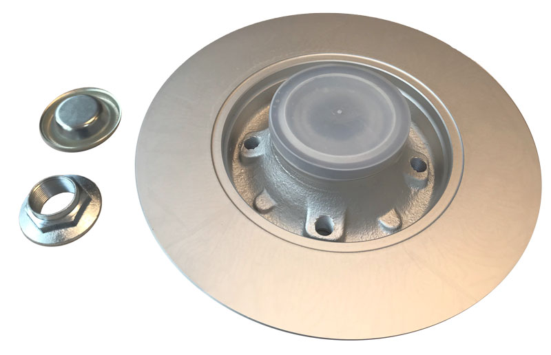 Disque de frein PEINT arrière  incl. roulements de roue, cache-poussière, écrou de moyeu