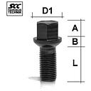 Boulon de roue M14x1.5 Sphérique R13 SW-17 L-40 noir