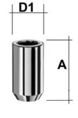 Radmutter 1/2\&quot;\&quot; UNF Kegel 60° SW-Stern L-37 verzinkt