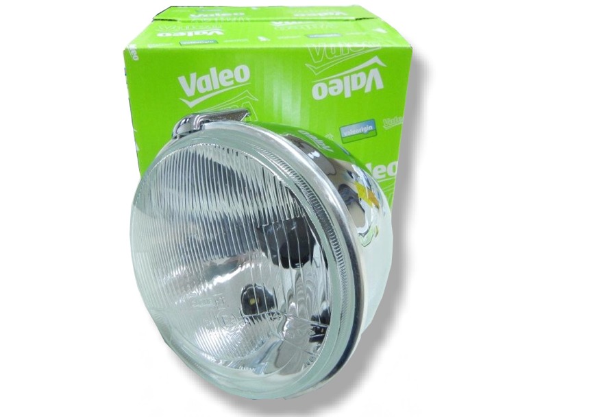 head light (H4) L/R Cibie (round) with chrome shell