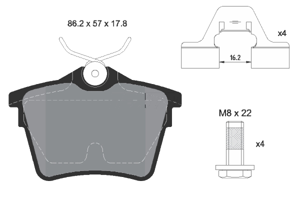 Bremsklötze C5 III / 407 / 607 hinten