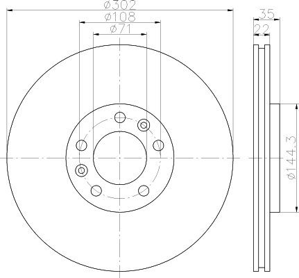 Bremsscheibe BESCHICHTET hinten C6