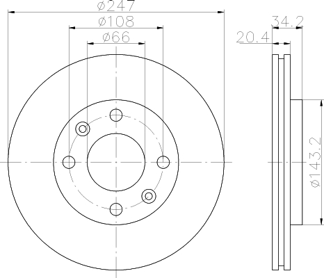 Disco del freno VERNICIATI avanti