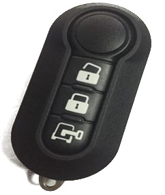 Boítier de clé, 3 boutonsavec signes blanc