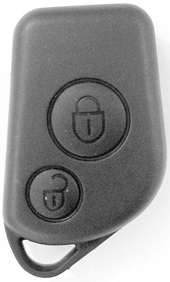 Boîtier de clé avec 2 boutons (sans ouverture pour insert de clé non taillé)