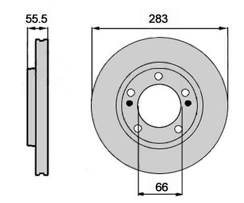 Disco freno Korando C / Tivoli 4x4 / XLV 4x4 posteriore