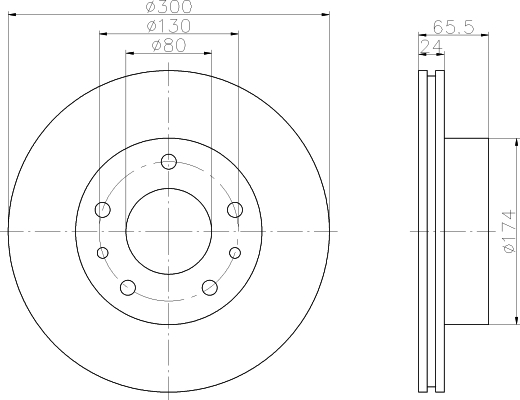 Disco freno anteriore Jumper I+II / Boxer I+II carico utile