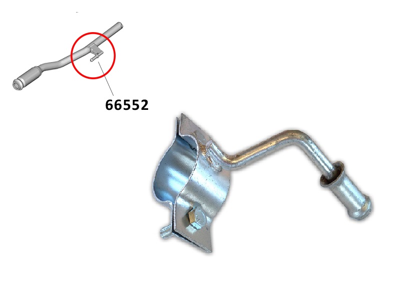 Staffa di scarico per il centro marmitta