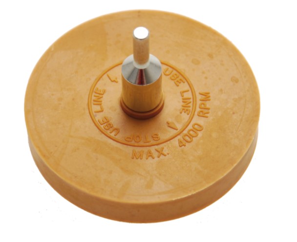 Disque gommeur en caoutchouc pour les poids adhésifs (connexion 6mm)