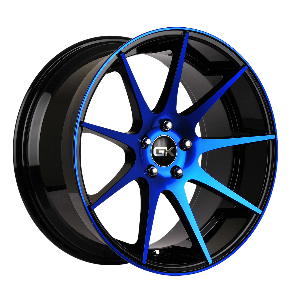 GK 509 Gloss Black / Blue Anodized 10x20 74.1 60° Kegel
