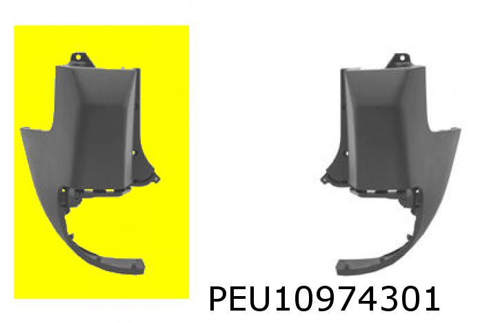 Stossecke links, lackierbar Berlingo III mit Heckklappe