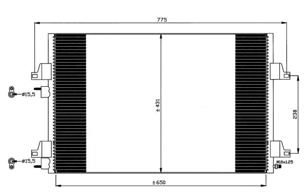 Kondensator, Klimaanlage Espace IV / Vel Satis 3/04-