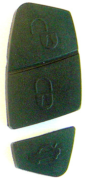 Schlüsselgummi schwarz 3 Tasten (14.25mm)