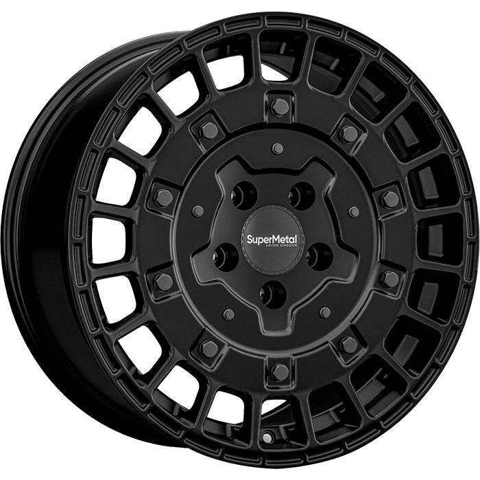 SuperMetal RIG Matt Black 7.5x17 ET55 5x118 71.1