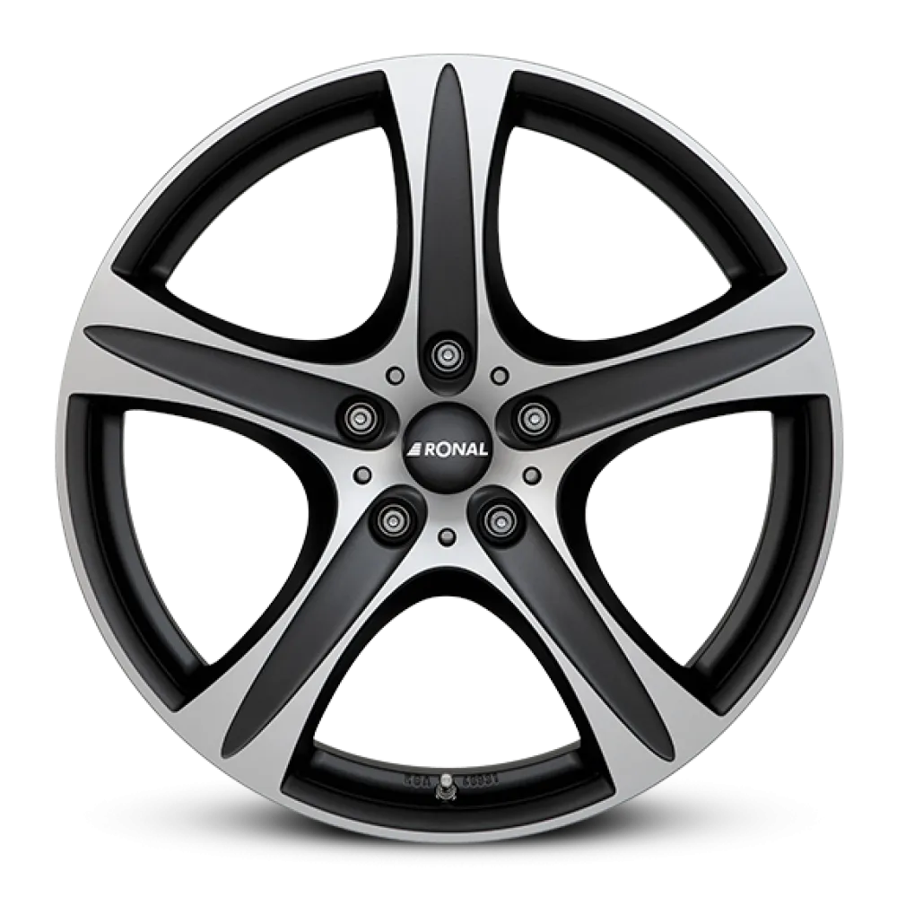 RONAL R55 SUV MATT BLACK-FRONT CUT 8.5x18 ET43 5x130 84.1 MX