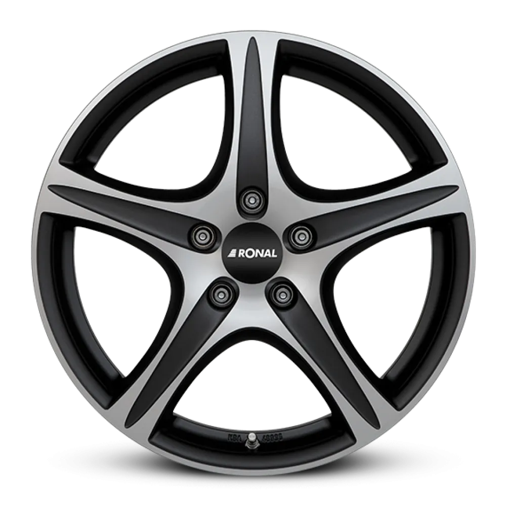 RONAL R56 MATT BLACK-FRONT CUT 8.0x18 ET45 5x118 71.2