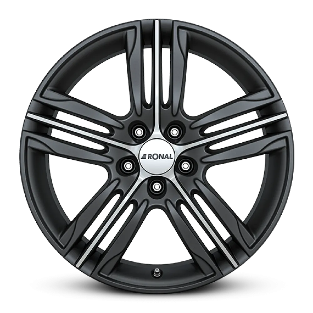 RONAL R57 MATT BLACK-FRONT CUT 7.5x17 ET45 5x120 65.1 MX