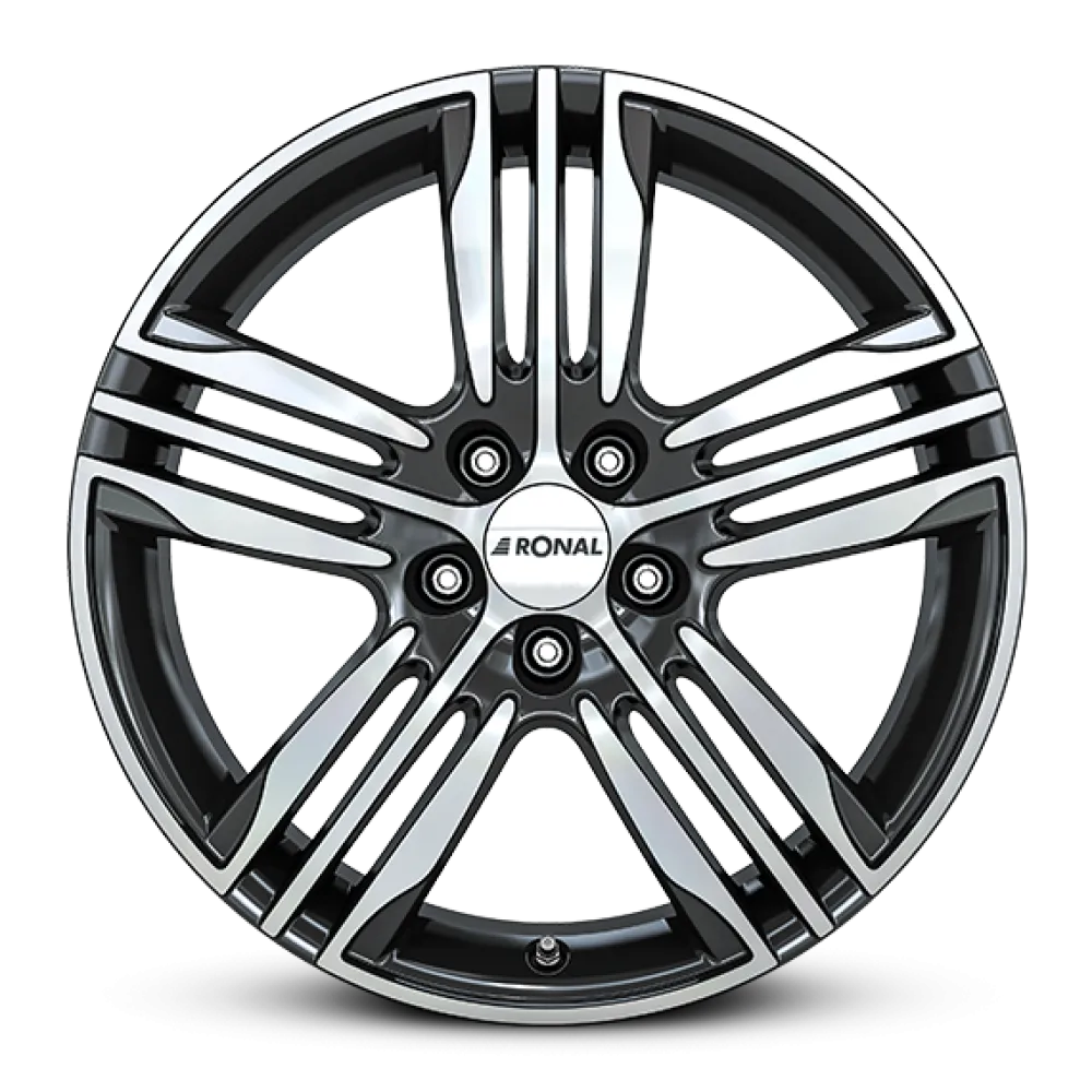 RONAL R57 BLACK-FRONT CUT 7.5x17 ET45 5x120 65.1 MX