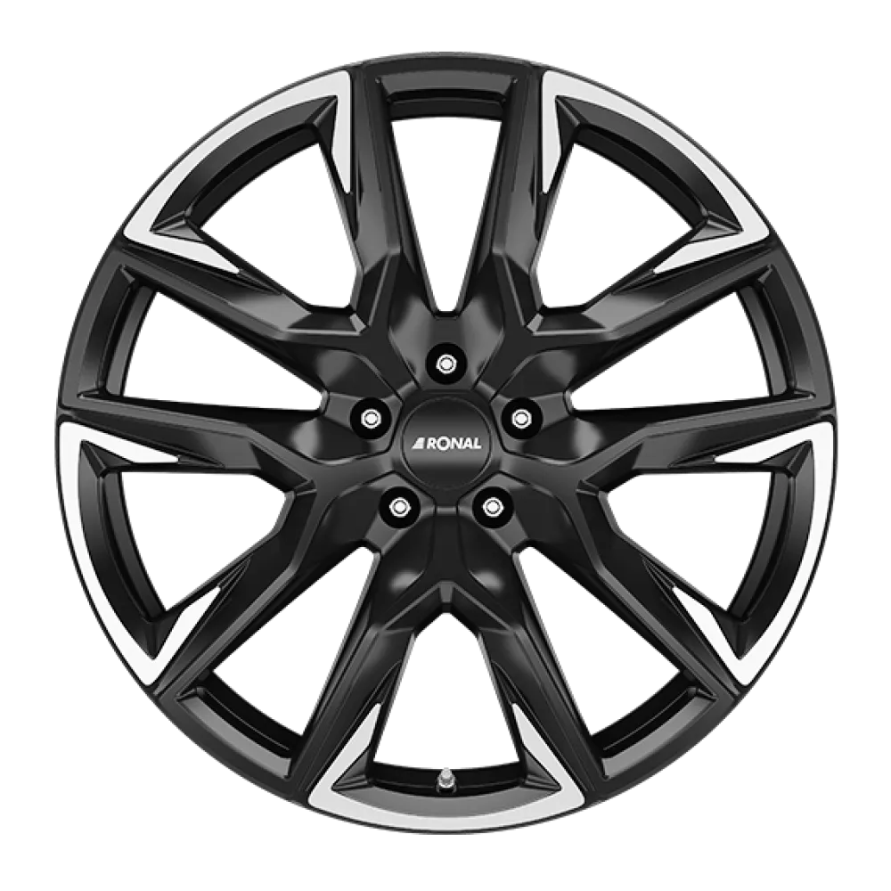 RONAL R71 JET BLACK MATT-RIM LIP CUT 8.5x20 ET40 5x114.3 82.0 W05