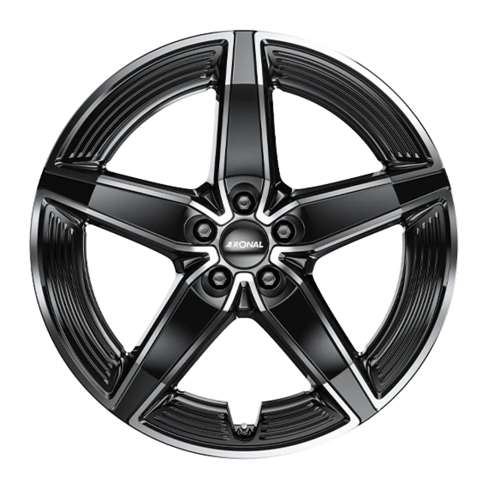 RONAL R72 JET BLACK FRONT CUT 8.0x19 ET45.1 5x112 57.1