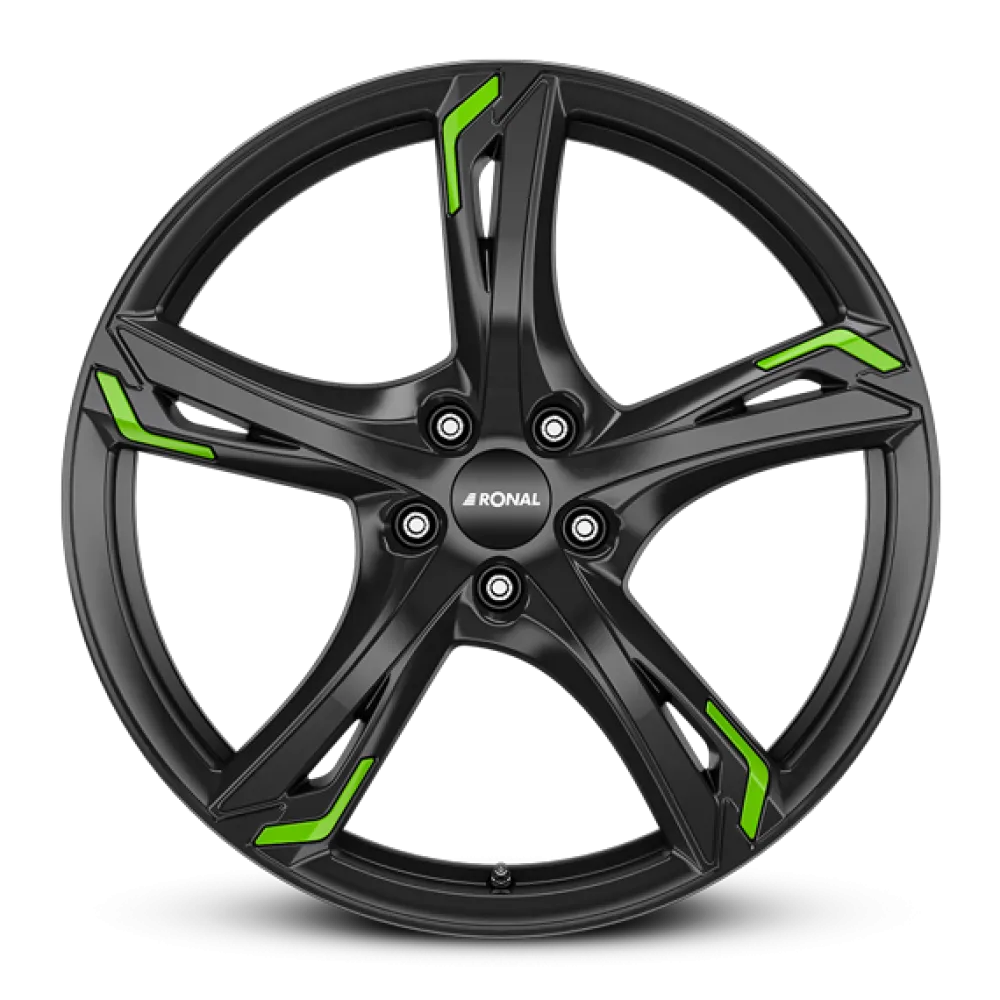 RONAL R62 Green JET BLACK 7.5x17 ET45 5x108 76.0