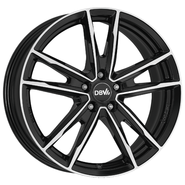 DBV Florida KF dark schwarz glänzend, front poliert 6.0x16 ET43 5x112 57.1