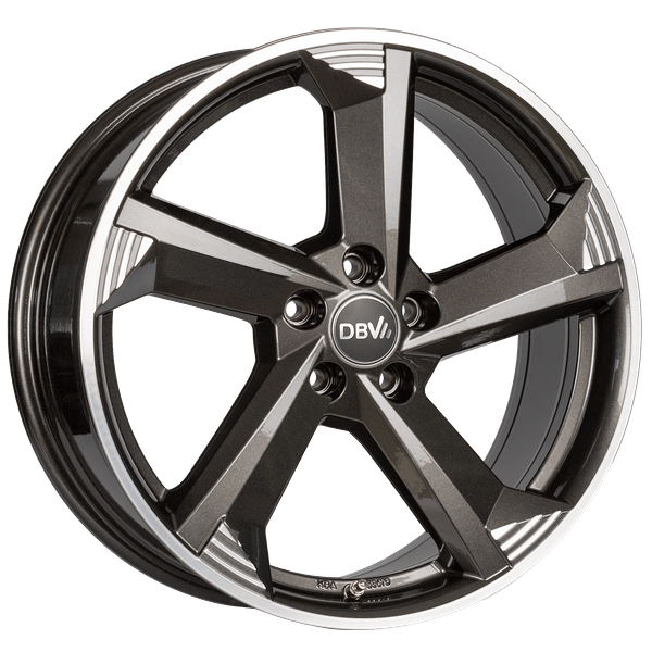 DBV Torino III anthrazit glänzend, front poliert 8.0x19 ET50 5x112 70.1