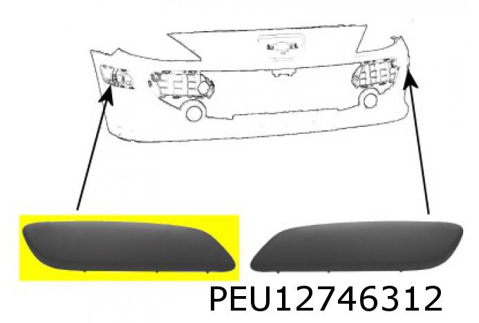 307 II voorbumperlijst R buiten (primer)