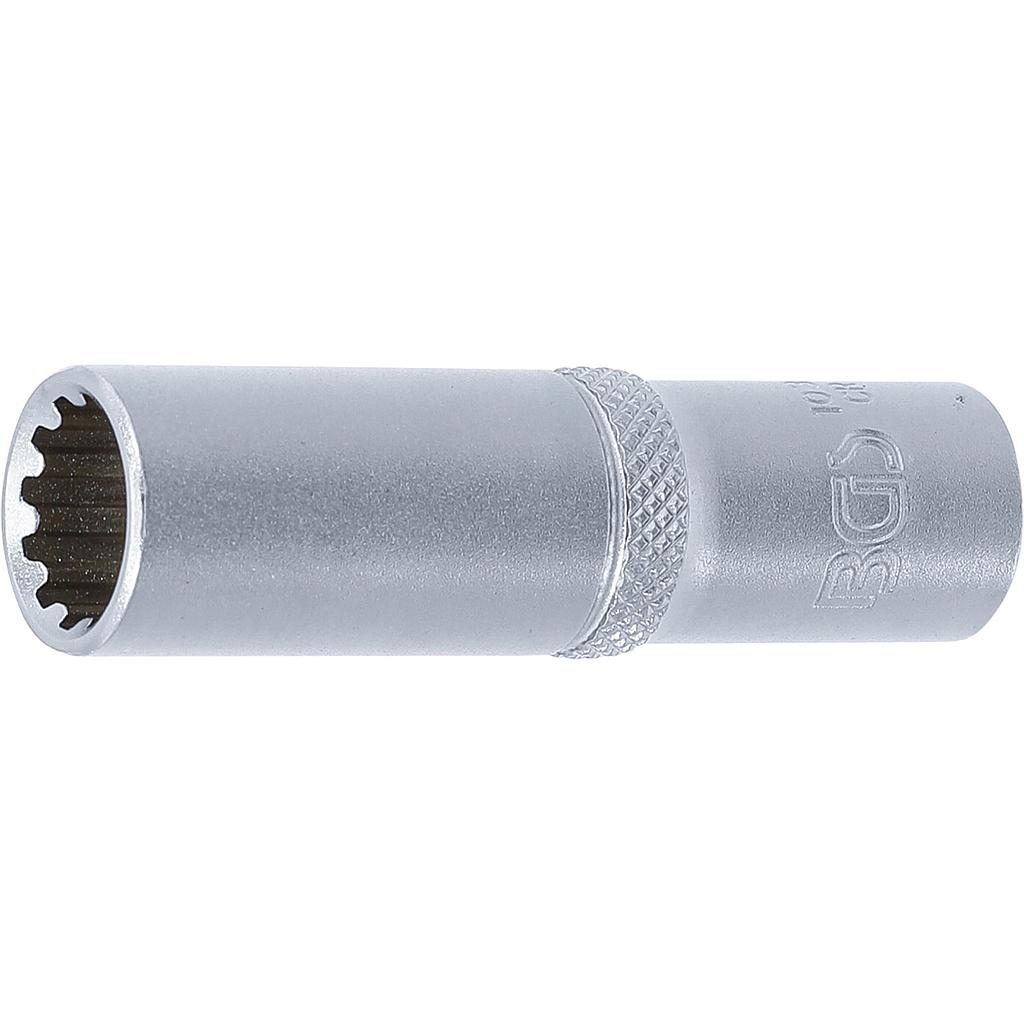 Steckschlüssel-Einsatz Gear Lock, tief | Antrieb Innenvierkant 10 mm (3/8&quot;) | SW 12 mm