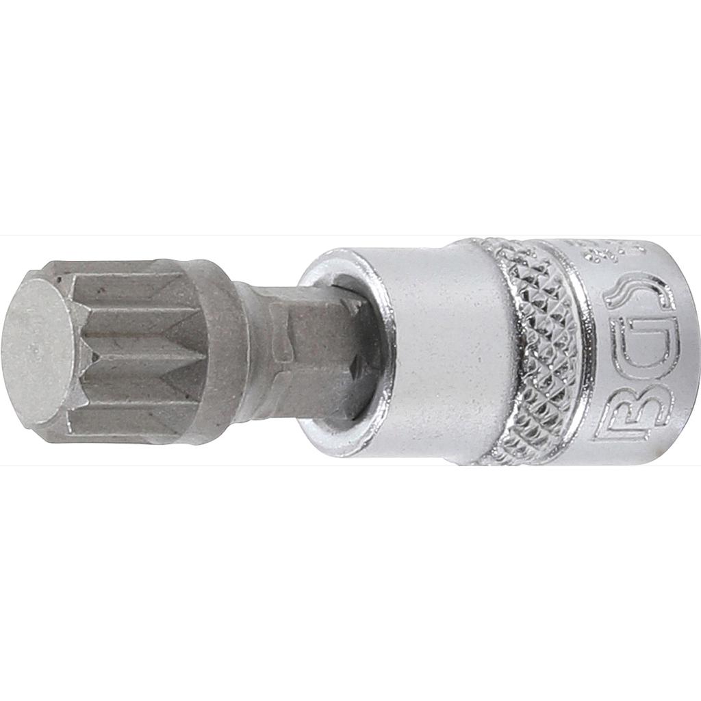 Bit-Einsatz | Antrieb Innenvierkant 6,3 mm (1/4&quot;) | Innenvielzahn (für XZN) M10