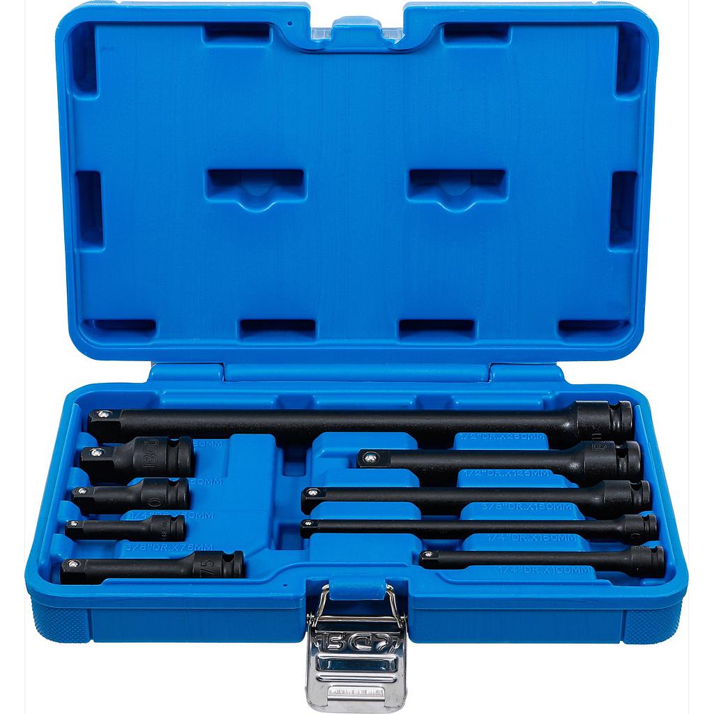 Kraft-Verlängerungs-Satz | 6,3 mm (1/4&quot;) / 10 mm (3/8&quot;) / 12,5 mm (1/2&quot;) | 9-tlg.