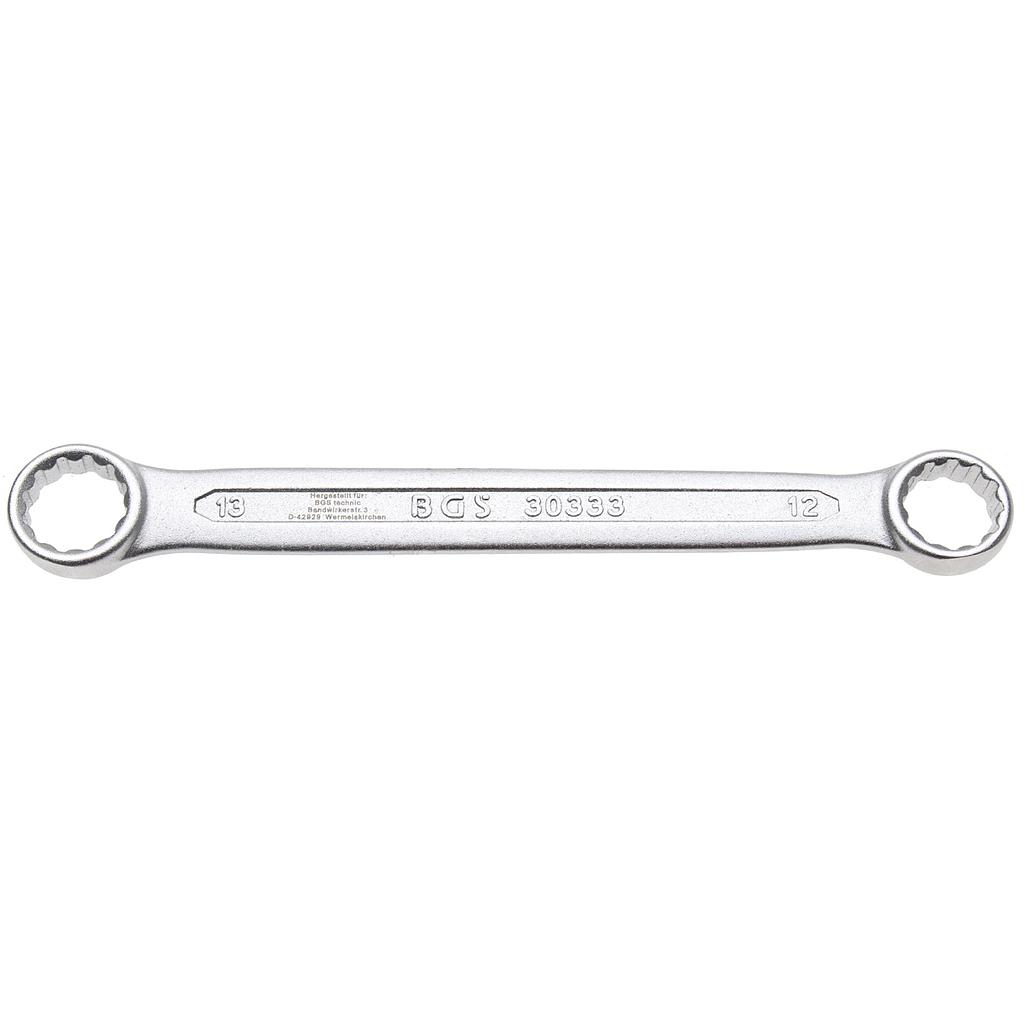 Doppel-Ringschlüssel | extra flach | SW 12 x 13 mm