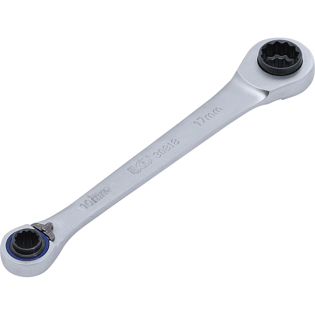 Ratschen-Ringschlüssel &quot;4 in 1&quot; | SW 10 x 12, 14 x 17 mm