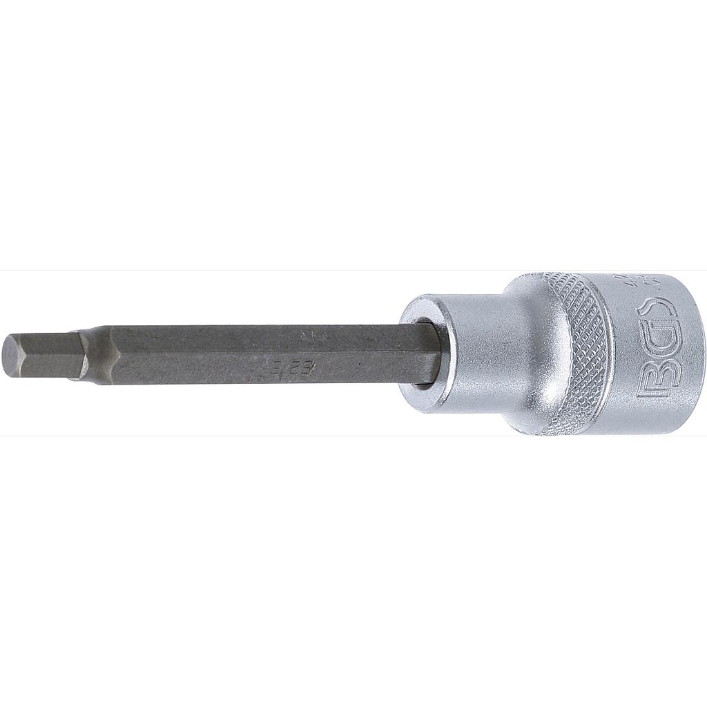 Bit-Einsatz | Länge 100 mm | Antrieb Innenvierkant 12,5 mm (1/2&quot;) | Innensechskant 6 mm