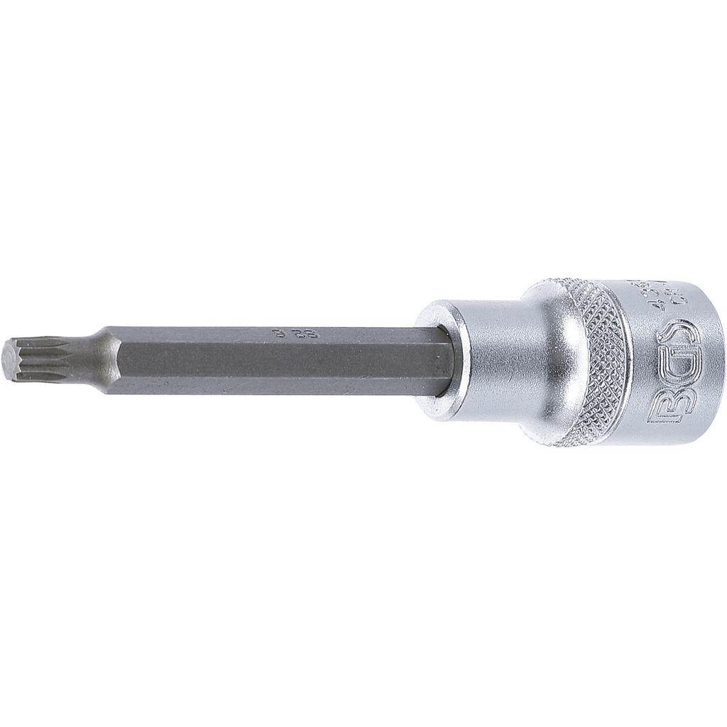 Bit-Einsatz | Länge 100 mm | Antrieb Innenvierkant 12,5 mm (1/2&quot;) | Innenvielzahn (für XZN) M6