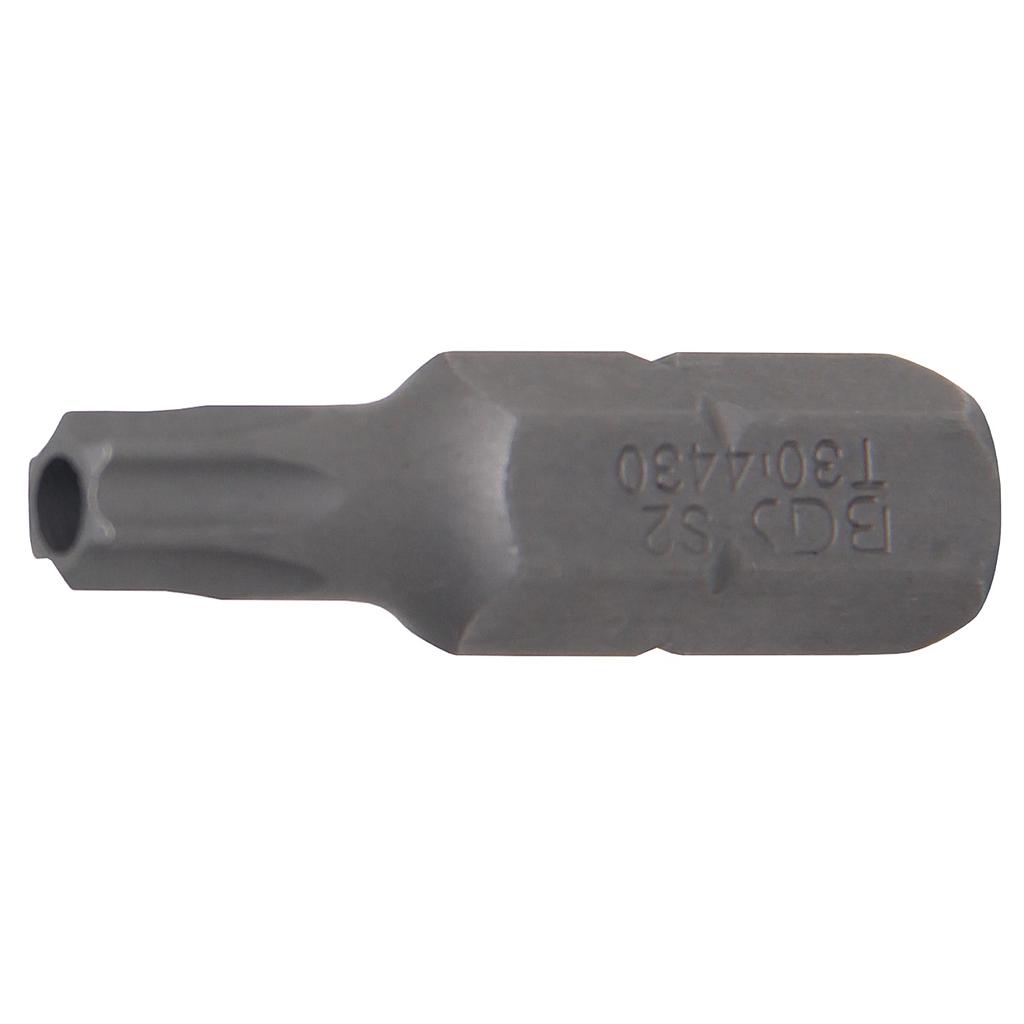 Bit | Antrieb Aussensechskant 8 mm (5/16&quot;) | T-Profil (für Torx) mit Bohrung T30