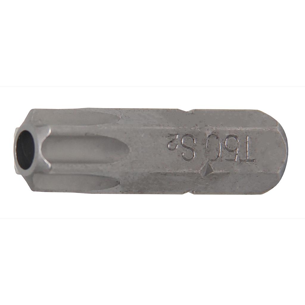 Bit | Länge 30 mm | Antrieb Aussensechskant 8 mm (5/16&quot;) | T-Profil (für Torx) mit Bohrung T50