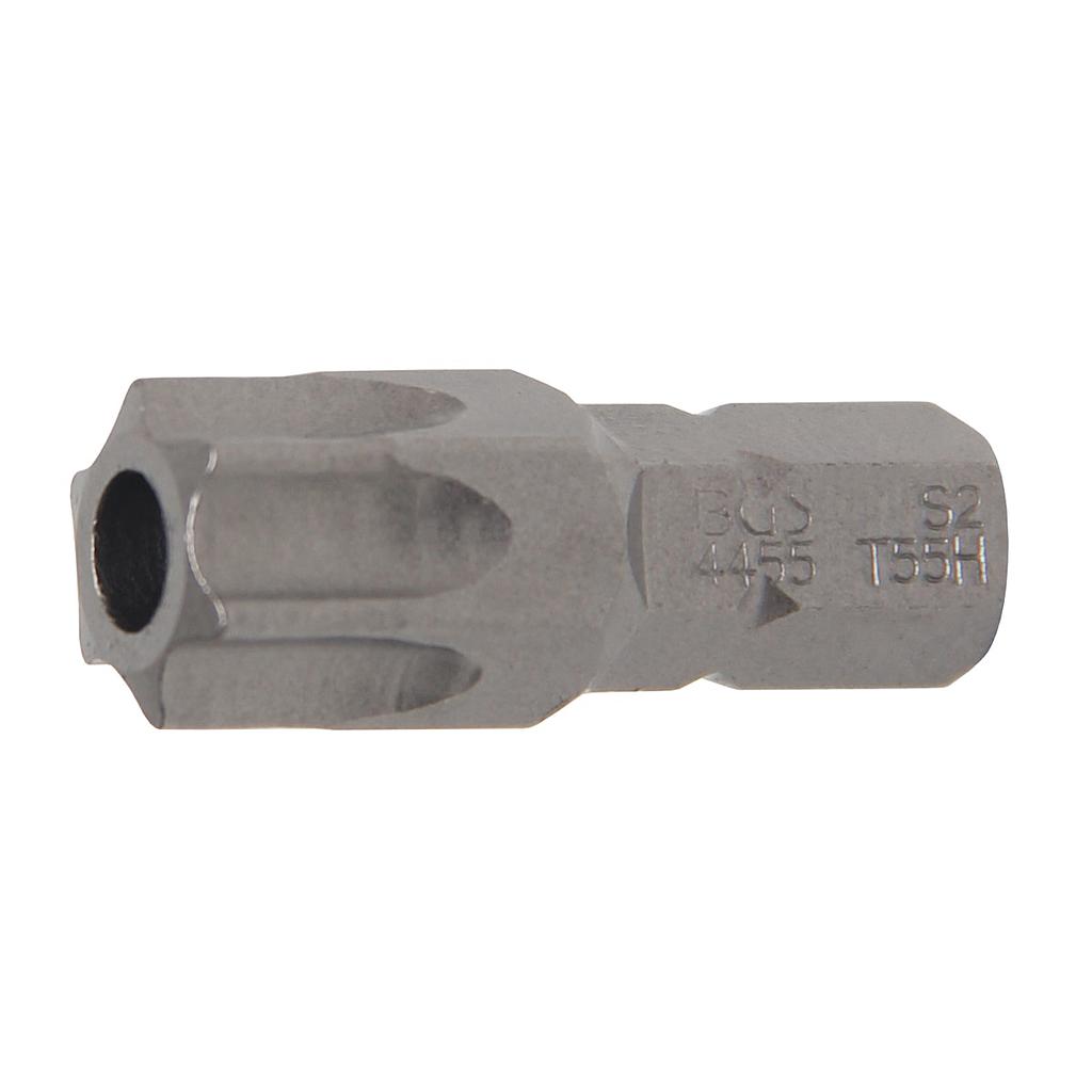 Bit | Länge 30 mm | Antrieb Aussensechskant 8 mm (5/16&quot;) | T-Profil (für Torx) mit Bohrung T55