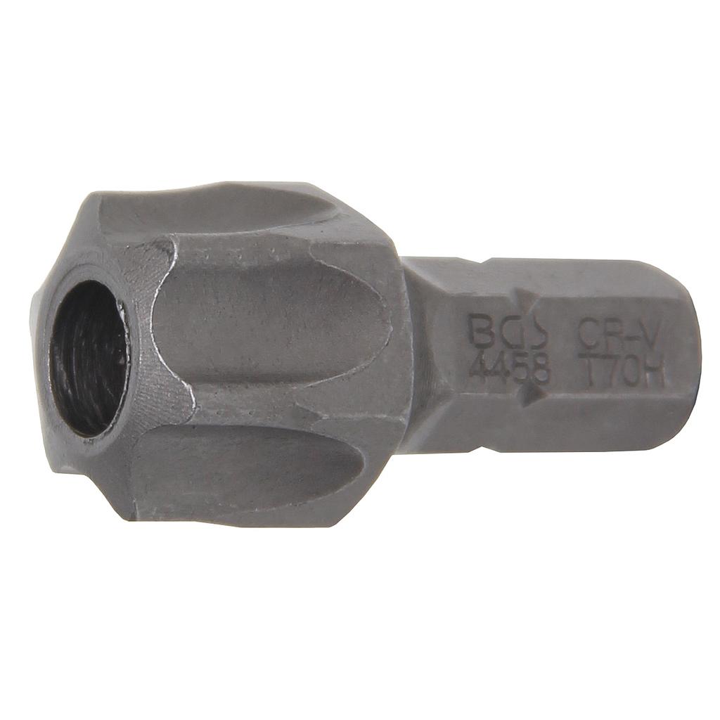 Bit | Antrieb Aussensechskant 8 mm (5/16&quot;) | T-Profil (für Torx) mit Bohrung T70