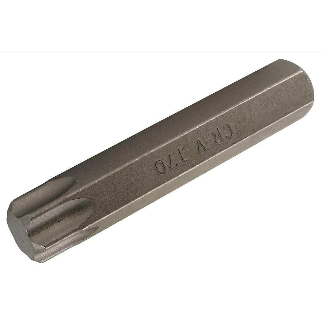 Bit | Länge 80 mm | Antrieb Aussensechskant 14 mm | T-Profil (für Torx) T70