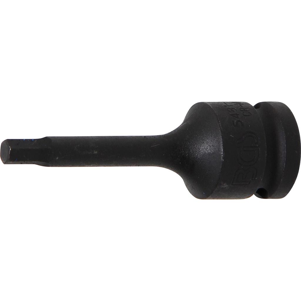 Kraft-Bit-Einsatz | Länge 75 mm | Antrieb Innenvierkant 12,5 mm (1/2") | Innensechskant 6 mm